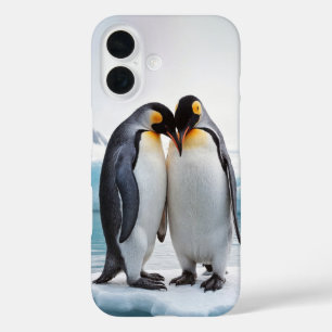 Pinguïnkoppel op een ijsberg iPhone 16 hoesje