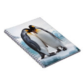 Pinguïnkoppel op een ijsberg notitieboek (Rechterzijde)