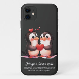 Pinguïnliefhebbers - Valentijnsdag special Case-Mate iPhone Case