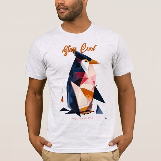 Pingüino Abstracto Moderno T-shirt (Voorkant)