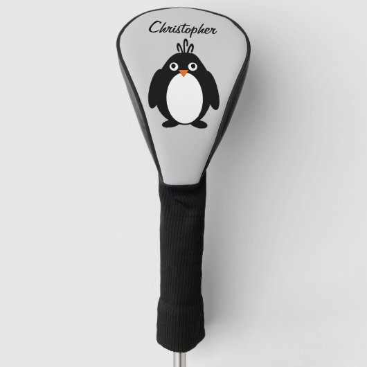 Pinguïnontwerp Golfheadcover (Voorkant)