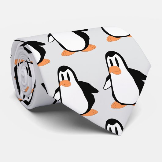 Pinguïnontwerp Stropdas (Opgerold)
