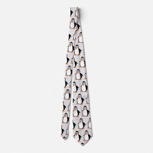 Pinguïnontwerp Stropdas (Achterkant)