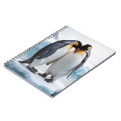 Pinguïnpaar Op Een Ijsberg Notitieboek (Linkerzijde)