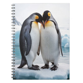 Pinguïnpaar Op Een Ijsberg Notitieboek