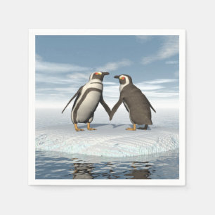 Pinguïnpaar Servetten