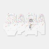 Pinguïnpartij - Dieren op de geboorte Bedankdoosjes (Uitgevouwen)