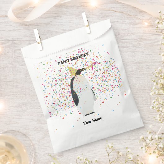 Pinguïnpartij - Dieren op de geboorte Bedankzakje (Geknipt)