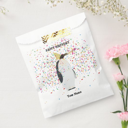Pinguïnpartij - Dieren op de geboorte Bedankzakje (Gezegeld)