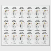Pinguïnpartij - Dieren op geboortedag Cadeaupapier (Vlak)