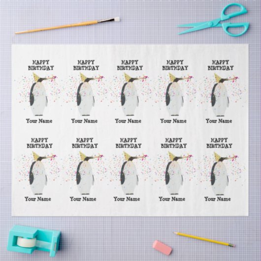 Pinguïnpartij - Dieren op geboortedag Tissuepapier (Craft)