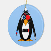 pinguïnpiraat keramisch ornament (Links)