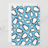 Pinguïns 1e Verjaardag Schattigee Winteruitnodigin Kaart (Achterkant)