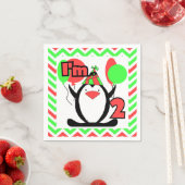 Pinguïns 2e Verjaardag Papieren servetten (Insitu)