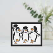 Pinguïns afstuderen aankondigingskaart (Staand voorkant)