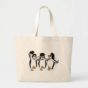 Pinguïns afstuderen grote tote bag