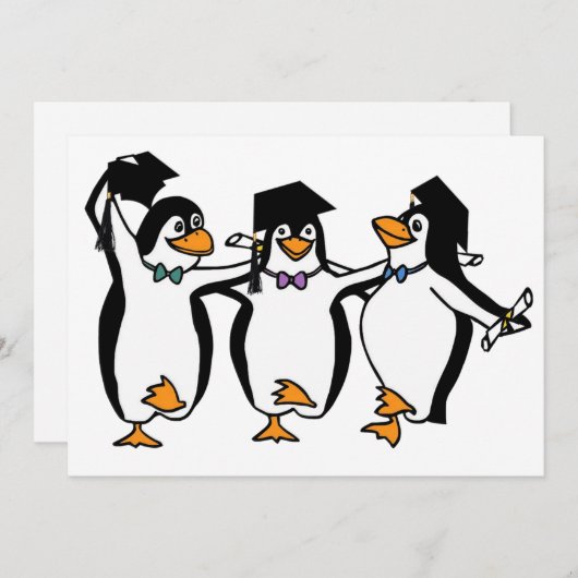 Pinguïns afstuderen kaart (Voorkant / Achterkant)