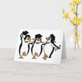 Pinguïns afstuderen kaart (Gele Bloem)