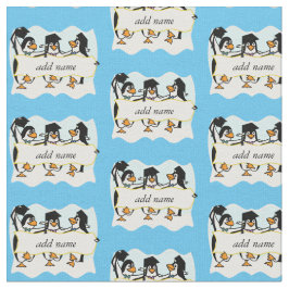 Pinguïns afstuderen met banner stof
