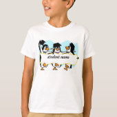 Pinguïns afstuderen met banner t-shirt (Voorkant)
