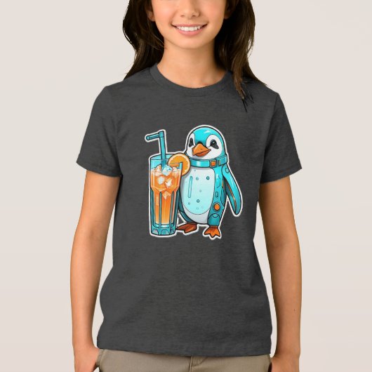 Pinguin's Aqua Sips Tri-Blend Shirt (Voorkant)