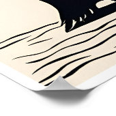 Pinguïns - Archival Woodblock Print (Hoek)