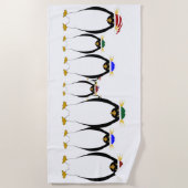 Pinguins Beach Towel Strandlaken (Voorkant)