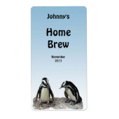 Pinguïns Bier Label (Voorkant)