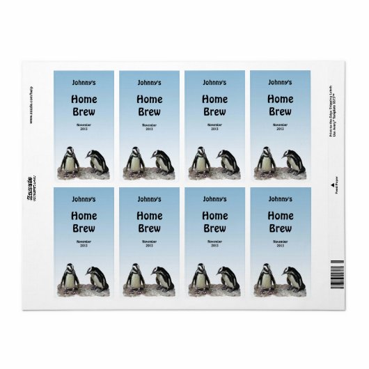 Pinguïns Bier Label (Full Sheet)