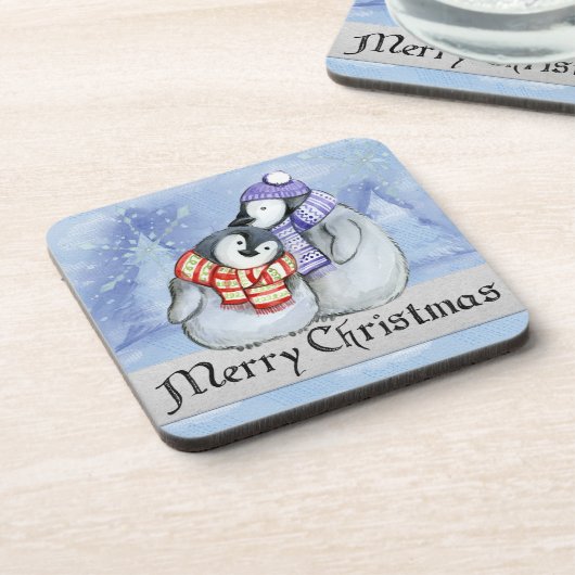 pinguïns bier onderzetter (Linkerzijde)