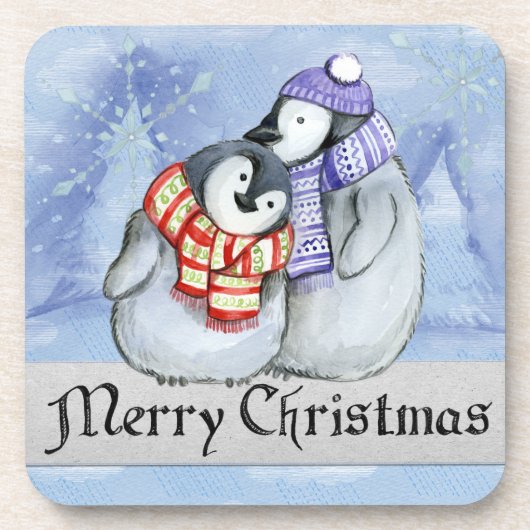 pinguïns bier onderzetter (Voorkant)