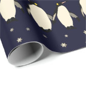 Pinguïns bij nacht cadeaupapier (Rol Hoek)