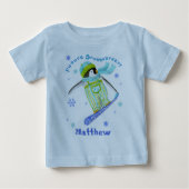 Pinguïns bij Play, Snowboarder, Baby T-shirt (Voorkant)