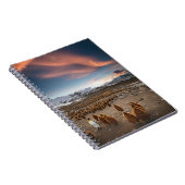 Pinguïns bij zonsondergang notitieboek (Rechterzijde)