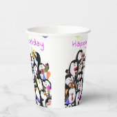 Pinguins Birthday Party Paper Cups - aangepaste te Papieren Bekers (Links)