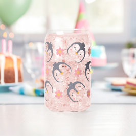 pinguïns blikvorm glas