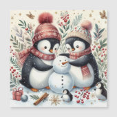 Pinguïns Bouwen Een Sneeuwman (Voorkant)