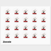 Pinguins Bowling Ronde Sticker (Vel)