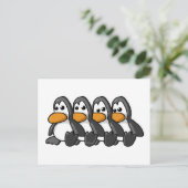 pinguïns briefkaart (Staand voorkant)