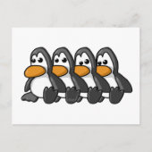 pinguïns briefkaart (Voorkant)