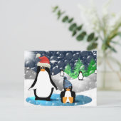 pinguïns briefkaart (Staand voorkant)