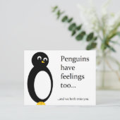 pinguïns briefkaart (Staand voorkant)