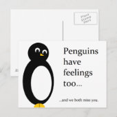 pinguïns briefkaart (Voorkant / Achterkant)