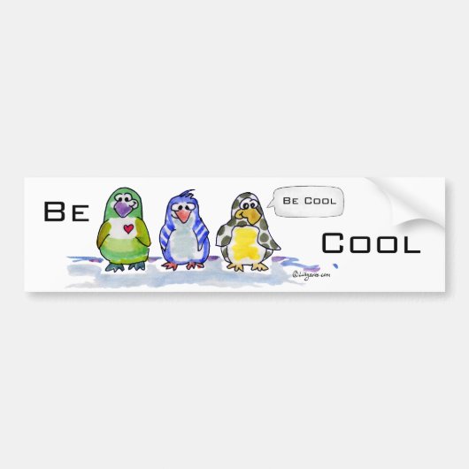 Pinguïns-Bumpersticker van Cartoon zijn Bumpersticker (Voorkant)
