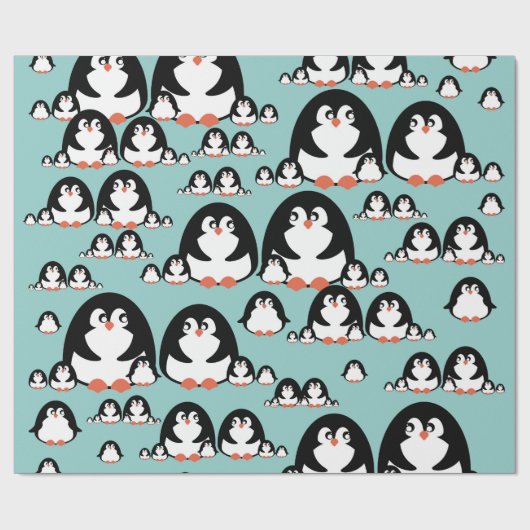 pinguïns cadeaupapier (Vlak)