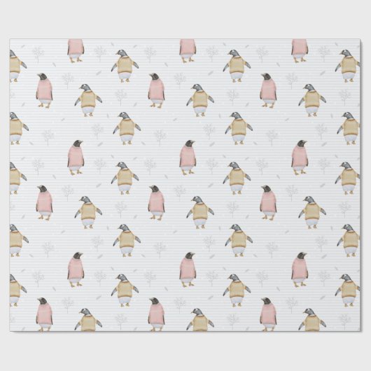 pinguïns cadeaupapier (Vlak)