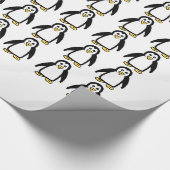 Pinguïns cadeaupapier voor het verpakken van cadea (Hoek)