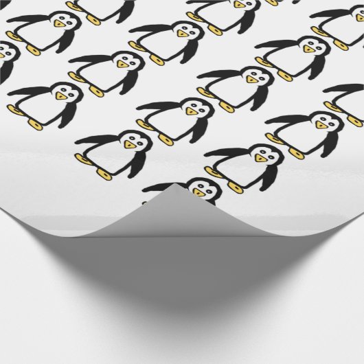Pinguïns cadeaupapier voor het verpakken van cadea (Hoek)