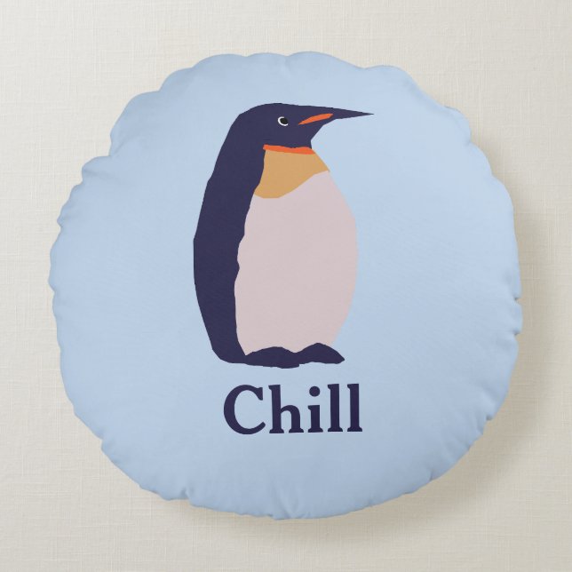 Pinguïns, chillen rond kussen (Voorkant)