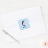 Pinguïns, chillen vierkante sticker (Envelop)